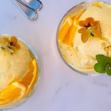 Gräddglass med apelsinsmak (sockerfri)