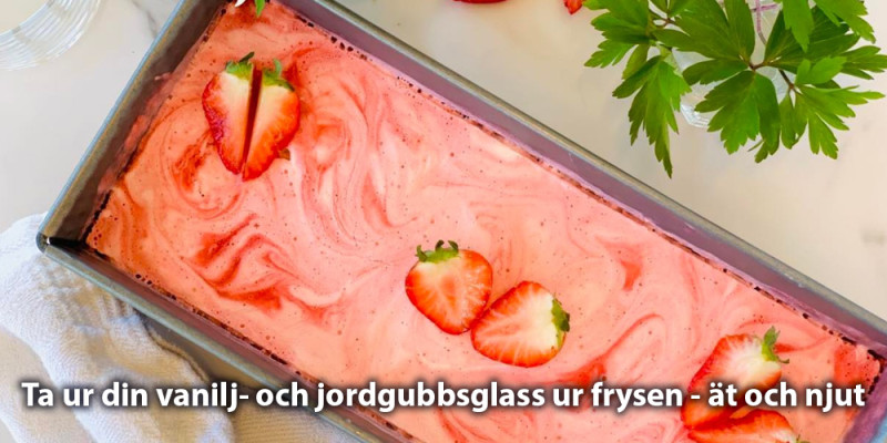Ta ur din vanilj och jordgubbsglass ur frysen at och njut 1